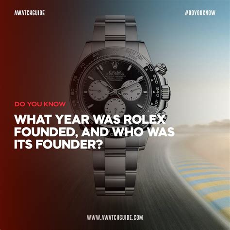 how is rolex a charity|what year was rolex founded.